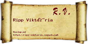 Ripp Viktória névjegykártya